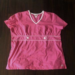 katherine Heige scrubs Pink Top XL